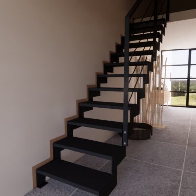 vue couloir photoréaliste
zoom sur l'escalier